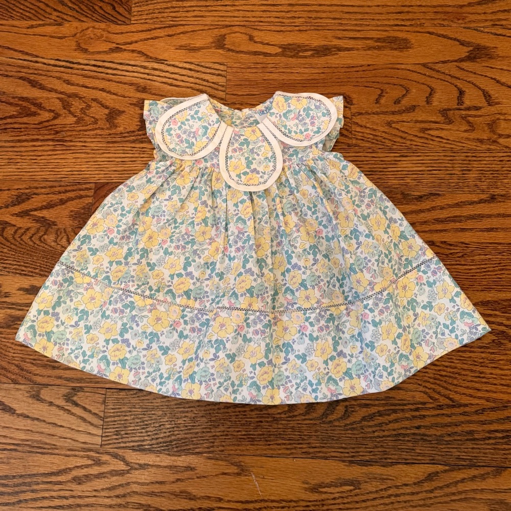 Luli & Me Floral Petal Printed Cotton Dress,  6M